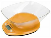 Весы кухонные электронные Ergolux ELX-SK04-C11 с чашей, оранжевые, до 5 кг