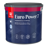 Краска для стен и потолков Tikkurila Euro Power 7 база А 2,7 л от интернет-магазина Венас