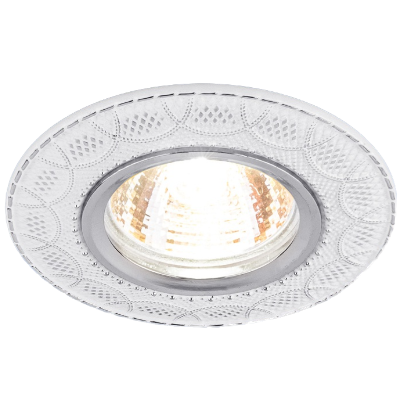 Светильник встраиваемый MR16/G5.3 7010 WH/SL /белый/серебро/25х85мм/ Elektrostandard