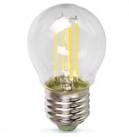 Лампа светодиодная Ecola 6 Вт Е27 шар G45 4000К прозрачная