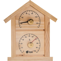 Термометр с гигрометром для бани Банные штучки Домик 24х22 см