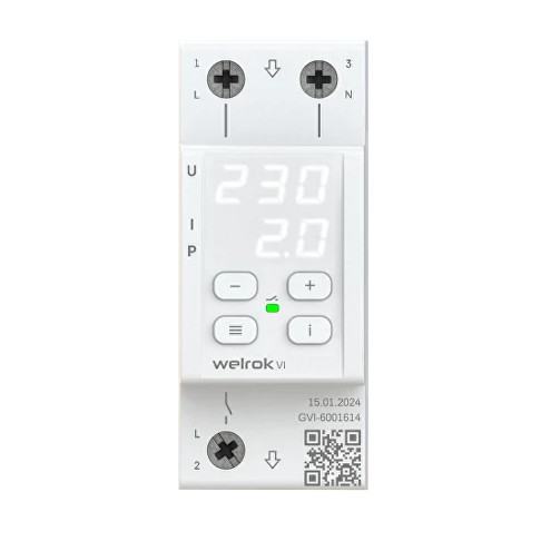 Реле напряжения/тока/дисплей/VI/32А/220В/на din-рейку/ Welrok
