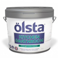 Краска для ванной и кухни Olsta Kitchen & Bathroom база А 0,9 л от интернет-магазина Венас