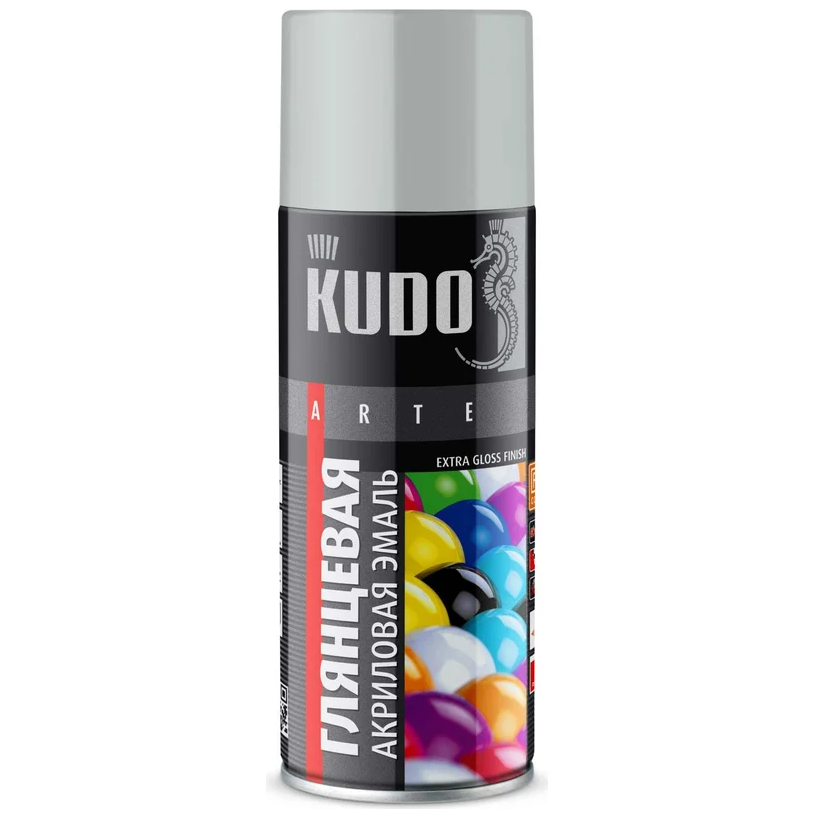 Эмаль аэрозольная Kudo RAL 7035 светло-серый 520 мл