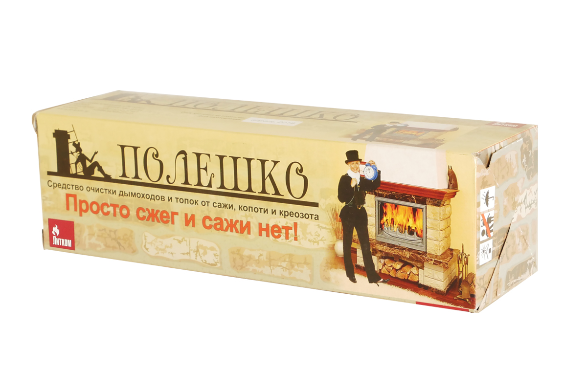 Полено д/чистки дымоходов /250мм/0,95кг/ ПОЛЕШКО