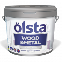 Краска по дереву и металлу Olsta Wood & Metal база С 2,7 л полуматовая от интернет-магазина Венас