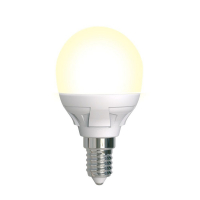 Лампа светодиодная Uniel Яркая 7 Вт Е14 шар G45 3000К диммируемая матовая