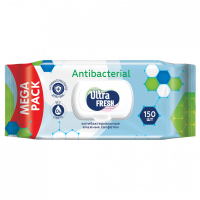 Салфетки влажные Ultra Fresh Antibacterial 150 шт с клапаном