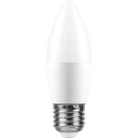 Лампа светодиодная Feron 13 Вт Е27 свеча С37 4000К матовая