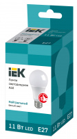 Лампа светодиодная IEK 11 Вт Е27 груша A60 4000K матовая