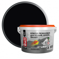 Краска резиновая для кровли, цоколя, фасада Dali черная 3 кг от интернет-магазина Венас