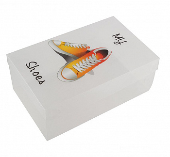 Коробка д/хранения обуви SB6 с принтом /330х200х130 мм/пластик/Рыжий кот