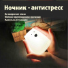 Ночник МИШКА 12-27 /LED/88x88x103мм/3хААА/силикон/розовый/ Apeyron