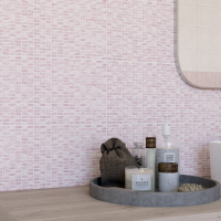 Плитка настенная Cersanit Pudra розовая рельеф 20х44 от интернет-магазина Венас