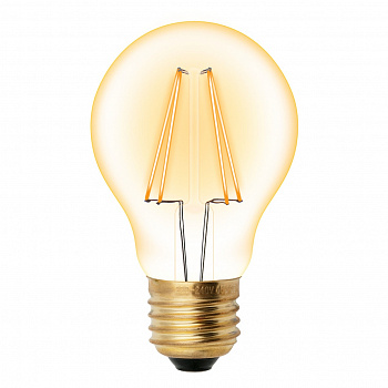 Лампа светодиодная Uniel Vintage 6 Вт Е27 груша A60 прозрачная