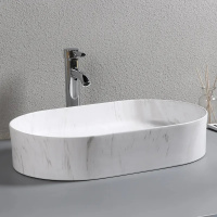 Умывальник CERUTTI CR0055B /500х350х120мм/накладной/мрамор белый матовый/