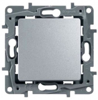 Выключатель ETIKA /мех-зм/ Алюминий с/у 1кл