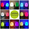 Ночник МИШКА 12-27 /LED/88x88x103мм/3хААА/силикон/розовый/ Apeyron
