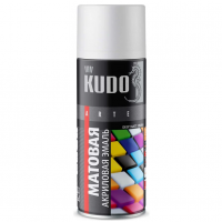 Эмаль аэрозольная Kudo RAL 9003 белый матовый 520 мл