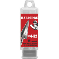 Сверло по металлу  15 ступенч /d4-32мм/HSS/Hardcore