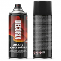 Эмаль аэрозольная жаростойкая Decorix черная 520 мл