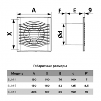 Вентилятор вытяжной 100 D Slim 4С /97м3/час/14Вт/обрат клапан/ ЭРА