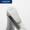 Смеситель д/ум LEDEME L71002 /1руч/высокий/г/подв/нерж/
