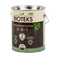 Защитный лессирующий состав для дерева Биотекс 2-в-1 орех 2,7 л от интернет-магазина Венас
