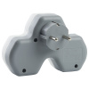 Адаптер сетевой ADP16-14-20 /2гн/250В/з/к/+2USB 2400mA/белый/серый/ Stekker