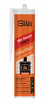 Герметик силикатный для печей и каминов Sila PRO Max Sealant 1500C черный 280 мл
