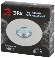 Светильник встраиваемый MR16/GU5.3 KL83 AL/WH /белый/21х95мм/ Эра