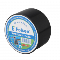 Лента ремонтная герметизирующая Folsen PVC черная 48 мм х 30м от интернет-магазина Венас