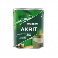 Краска интерьерная моющаяся Eskaro Akrit-20 база A 2,85 л от интернет-магазина Венас