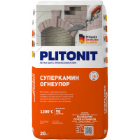 Смесь кладочная огнеупорная Plitonit СуперКамин ОгнеУпор 20 кг от интернет-магазина Венас