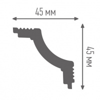 K 45/45 плинтус потолочный /2м/ Плинтекс