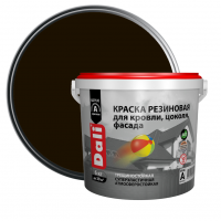 Краска резиновая для кровли, цоколя, фасада Dali коричневая 6 кг от интернет-магазина Венас