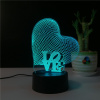 Ночник CAMELION NL-400 3D Сердце /3W/330V/USB/3хАА/RGB/сенсор/