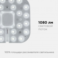 LED Apeyron модуль /12Вт/105х105мм/1080Лм/4000K/IP20/драйвер/магнит/