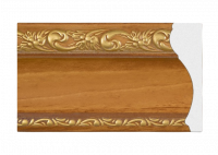 Карниз потолочный трехрядный с багетом Никста Ампир 250 см ольха