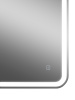 Зеркало TOKIO led /900х530мм/шкаф/полка/внутр подсветка/сенсор/розетка/ Континент