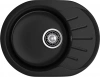Мойка композит /врез/овал/GF-R580L/58х45см/перелив/3 1/2'вып/черный/GRANFEST