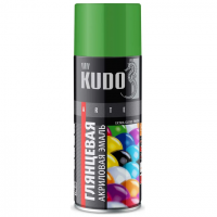 Эмаль аэрозольная Kudo RAL 6018 салатовый 520 мл