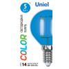 Лампа светодиодная Uniel Air Color 5 Вт Е14 шар G45 синяя