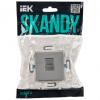 КОМПЬЮТЕРНАЯ розетка SKANDY /мех-зм/ с/у RJ45 Серебряная /SK-K01S/ б/рамки