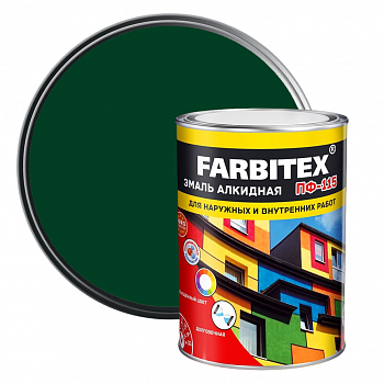 Эмаль алкидная ПФ-115 Farbitex изумрудная 0,8 кг от интернет-магазина Венас