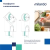 Смеситель д/м MILARDO MEAL M01BL2FM05 /1руч/гибкий излив/г/подв 1/2/черный матовый