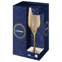 Набор фужеров для шампанского 4 шт Luminarc Золотой мед, 160 мл