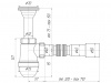 Сифон комб АНИ C0515 /1 1/2'хd40мм/отвод d40х50мм/0,5м/нерж вып/
