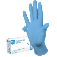 Перчатки Gloves Nitrile нитриловые голубые L /пара/