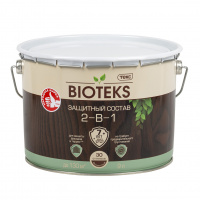 Защитный лессирующий состав для дерева Биотекс 2-в-1 орех 9 л от интернет-магазина Венас